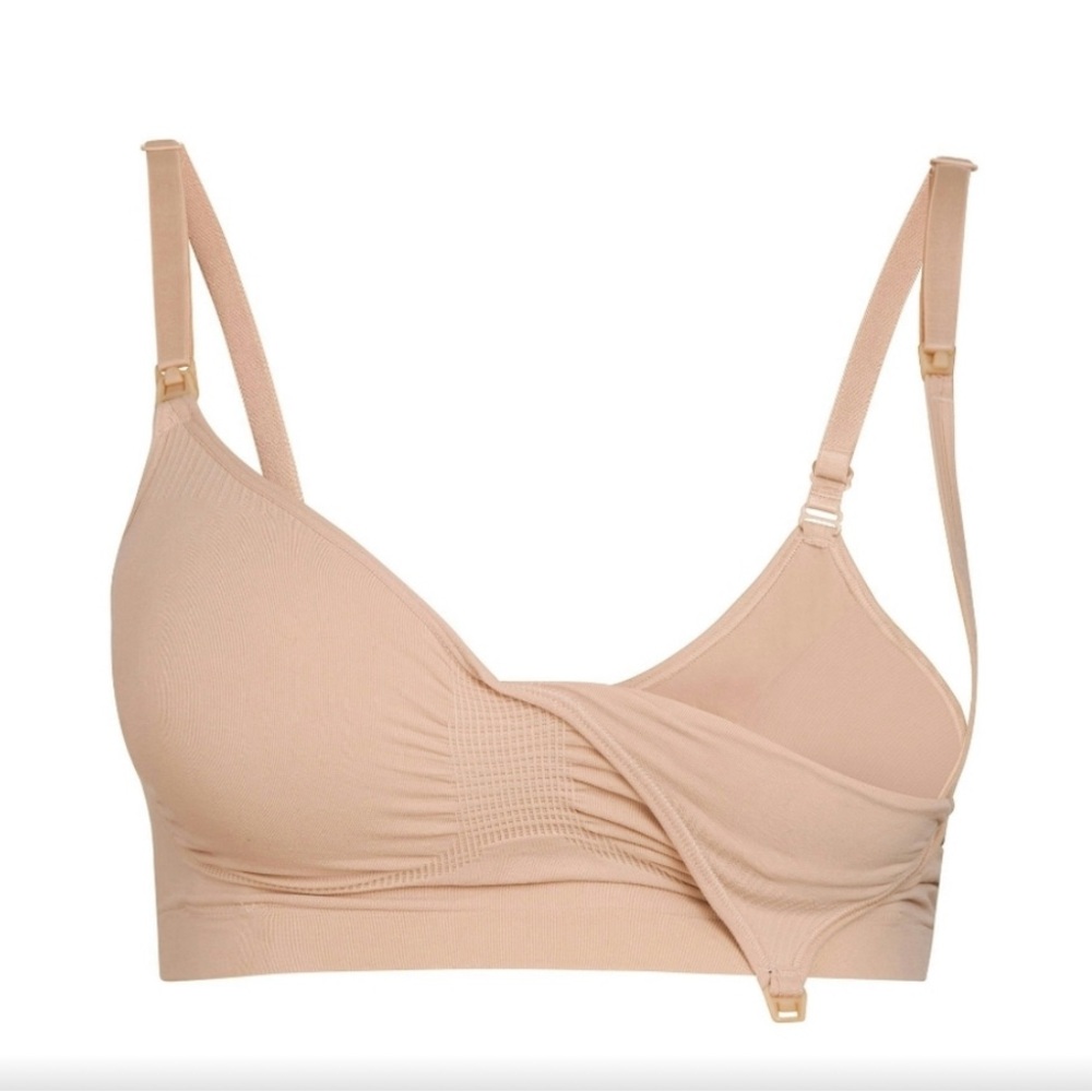 SKIMS Seamless Sculpt Maternity Nursing Bra - Mica - Size S/M - NEW